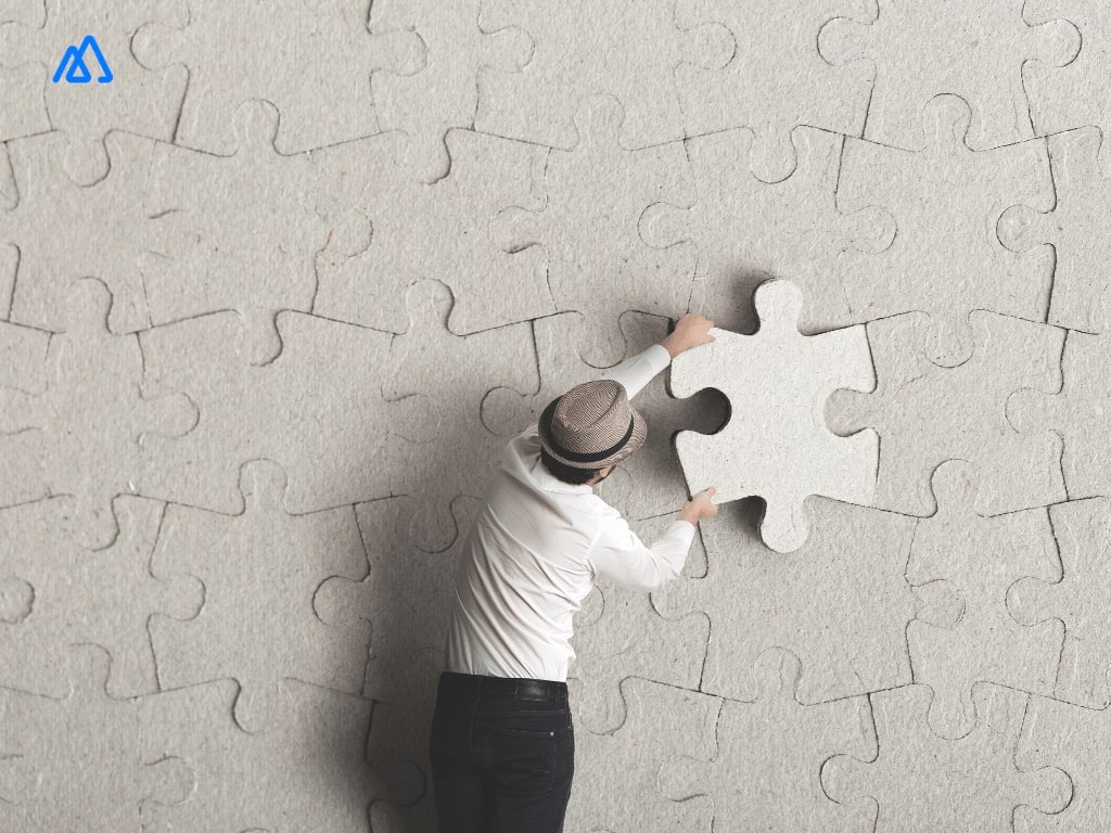 man with a puzzle piece