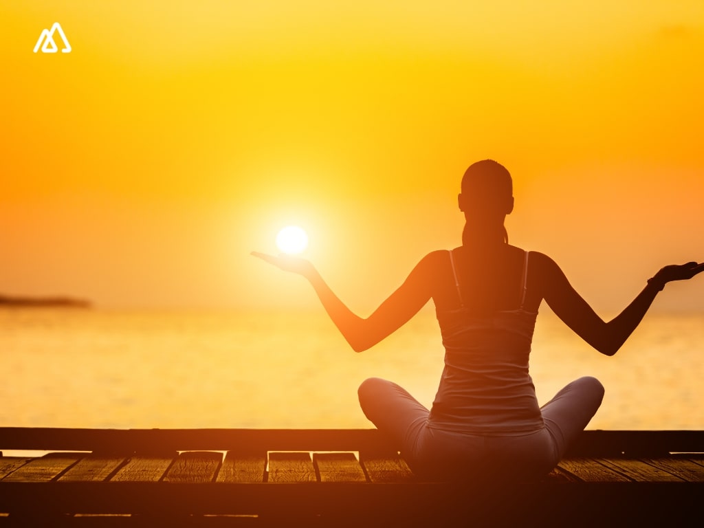 woman in a yoga pose