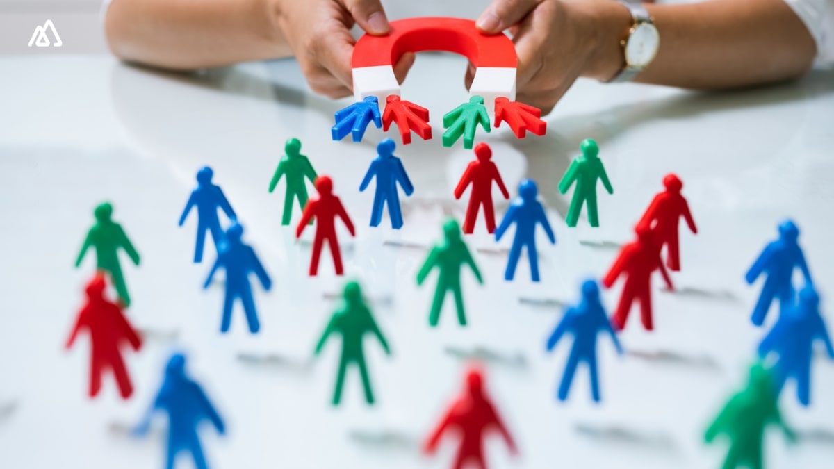 A magnet attracting leads