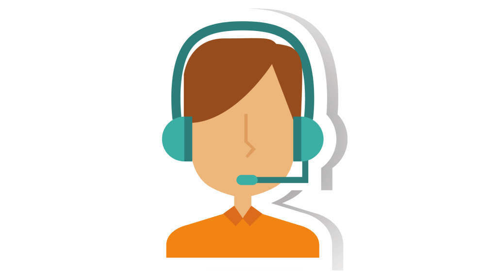 A person with a headset, denoting customer support
