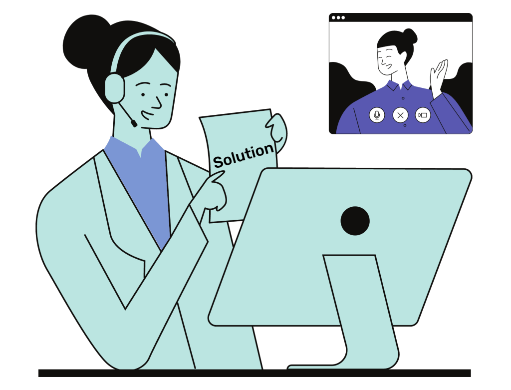 Sales video calling illustration