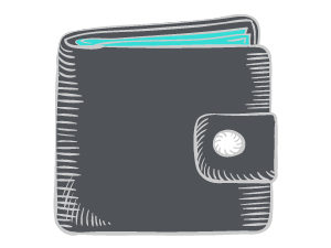 Drawing of a wallet