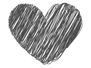 Scribbled heart