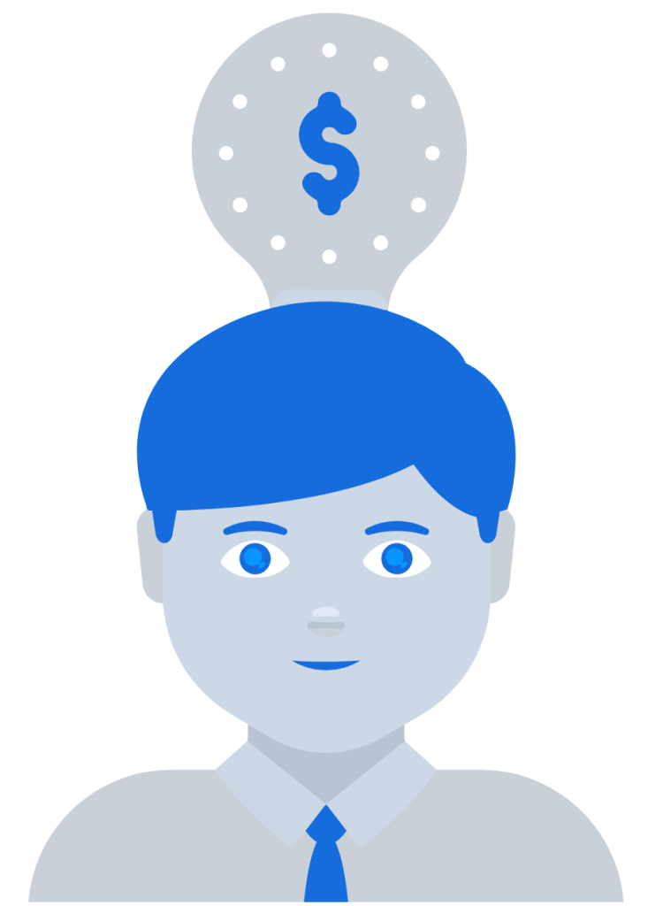 The Cost Conscious Customer Man with money on his mind