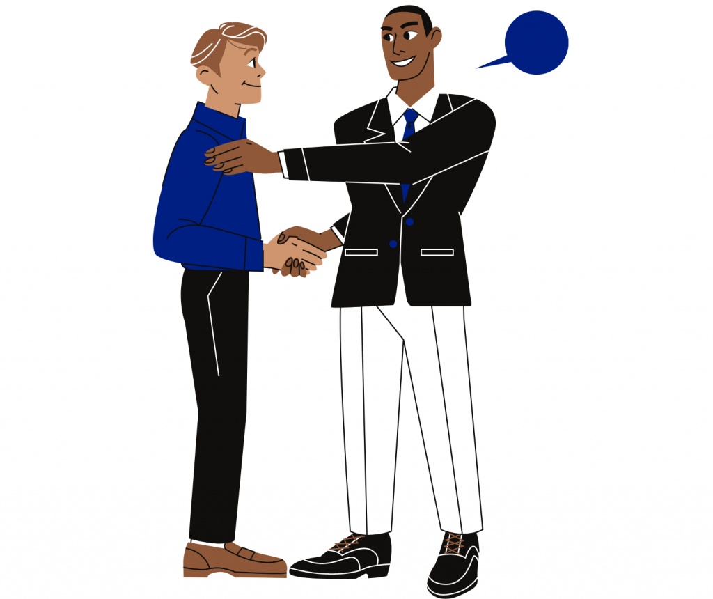Man mentoring the other person