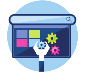 Window with customization panel