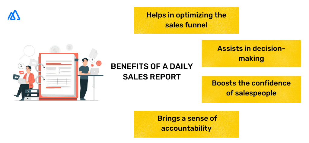 Infographic: benefits of daily sales report