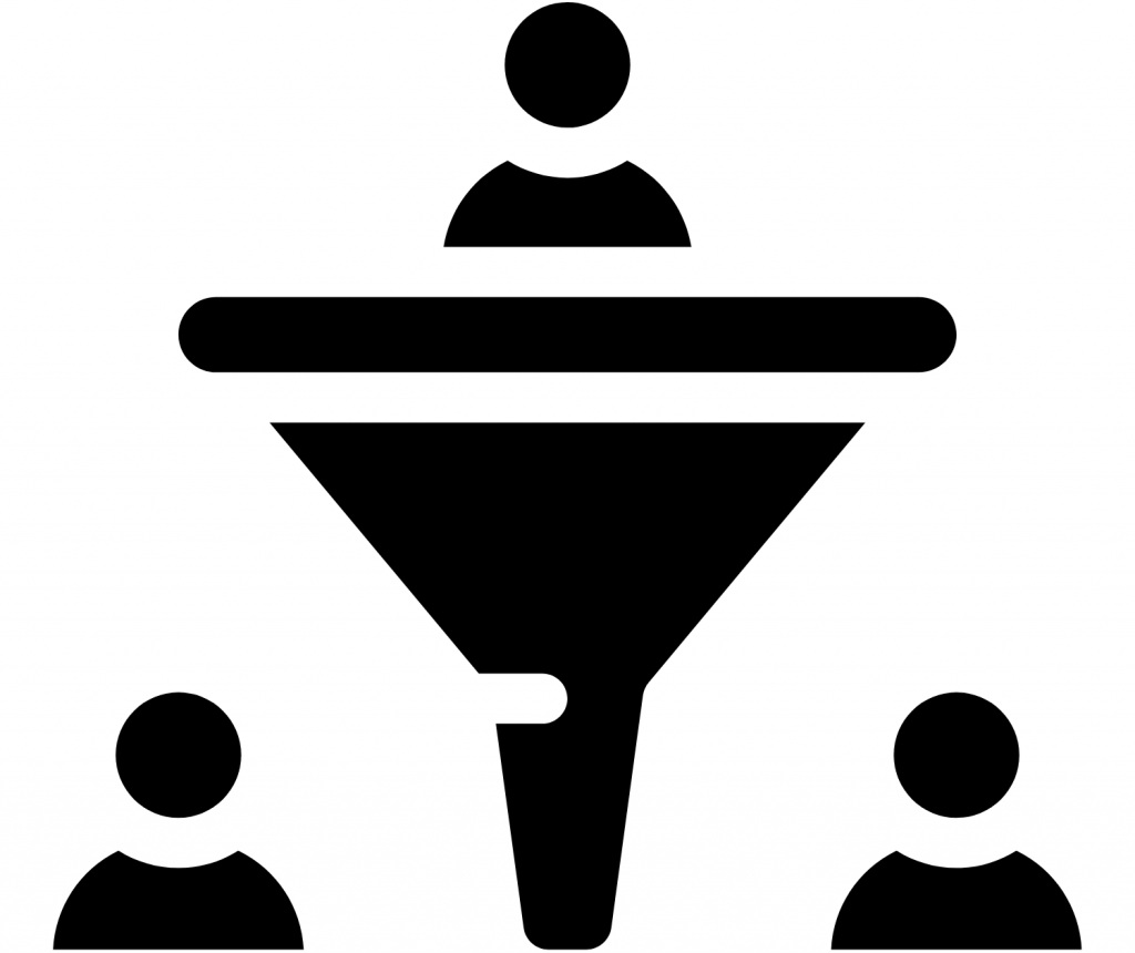 funnel and customers