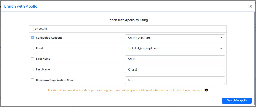 How to Use Apollo Enrichment app: 