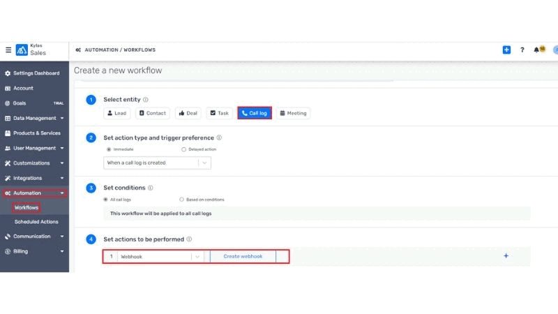 Automation for Call Log